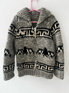 Cowichan Handmade kids sweater Cardigan unisex